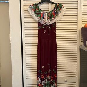 Floral Off-Shoulder Maxi Dress